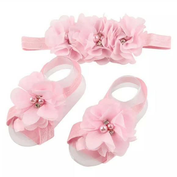 Foot Bands For Baby Girl In Grey Color main image 0